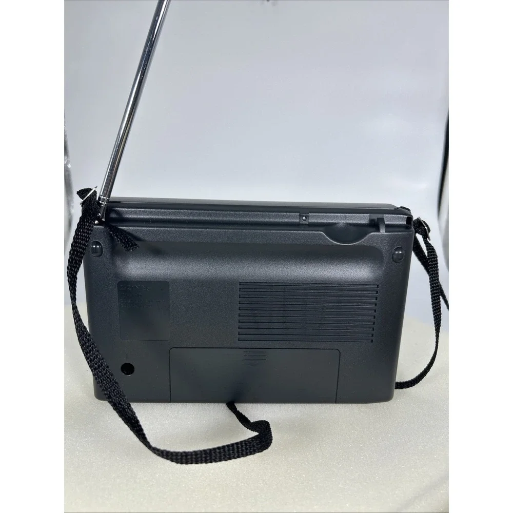 Sony ICF-F10 Portable AM‎ FM 2 Band Transistor Radio Black Silver Analog Tuning